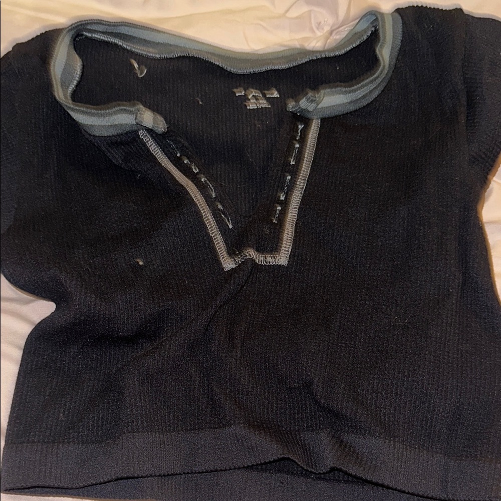 Urban Outfitters Black and Gray Knit Top